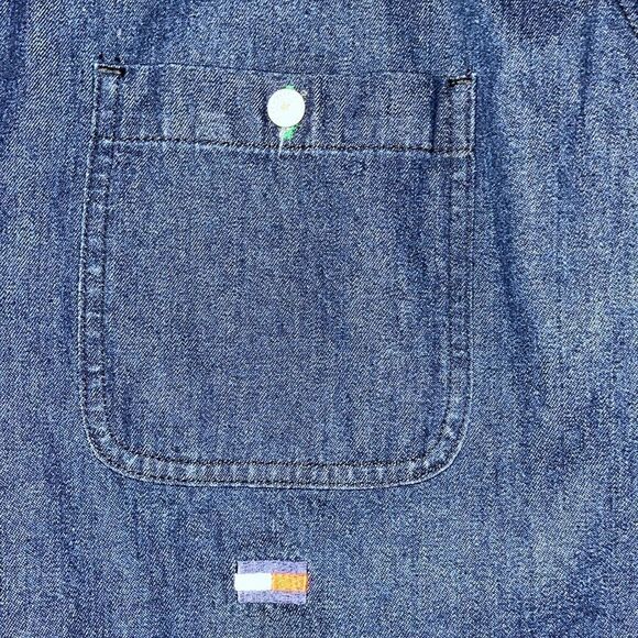 Tommy Hilfiger Jeans vintage style summer big man Denim Polymide Shirt Jacket L - Picture 6 of 10